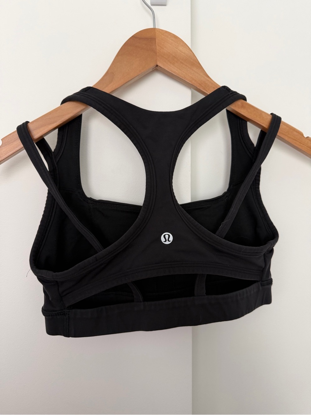 Lululemon Splendour Sports Bra Luxstreme Double Strap Athletic Black Size 6 - Picture 4 of 5
